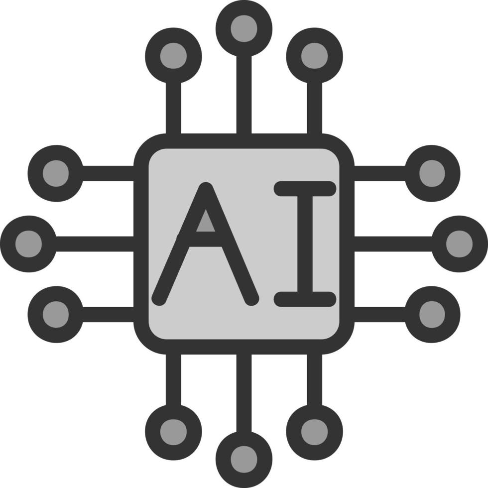 diseño de icono de vector de inteligencia artificial