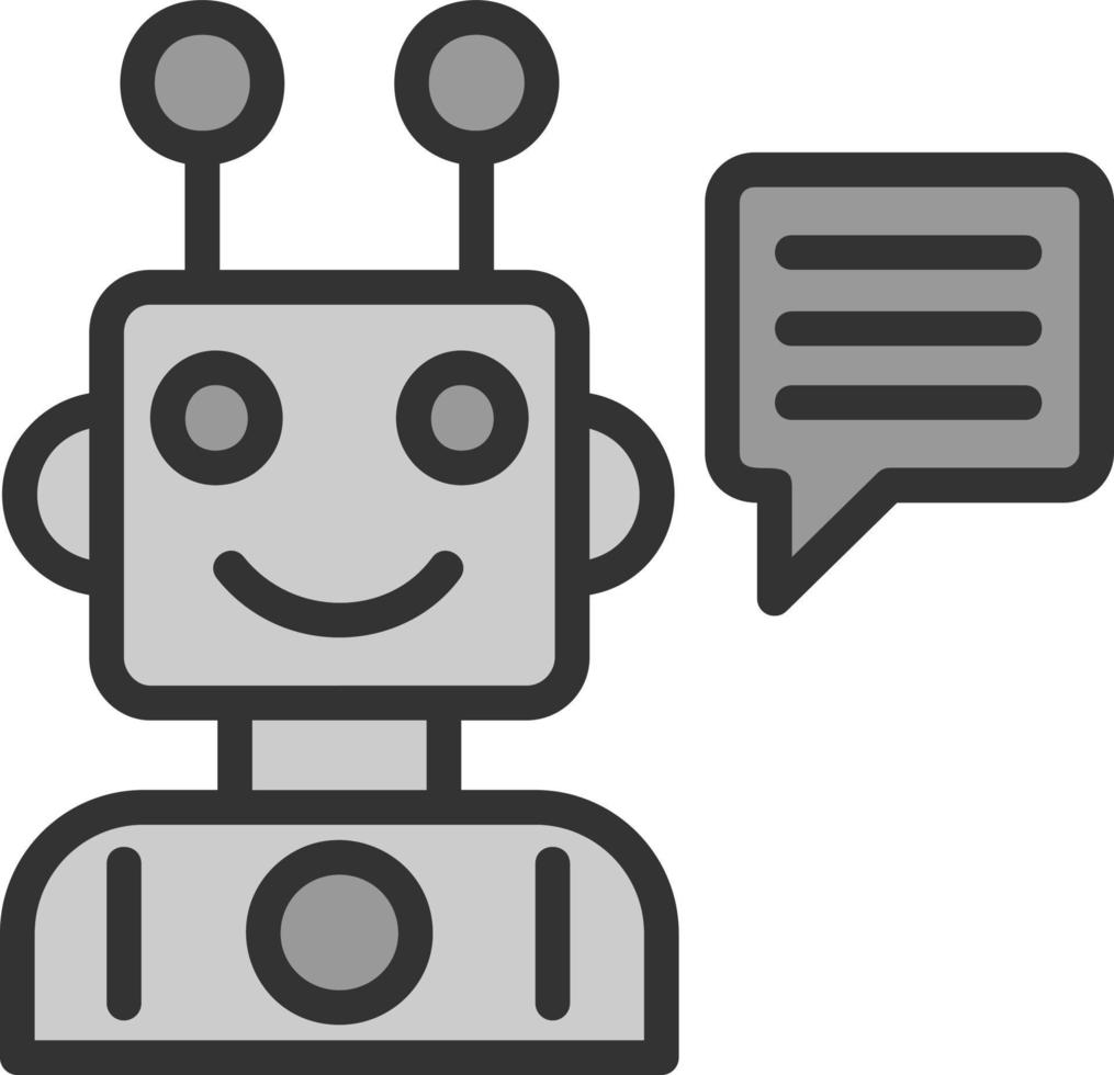 Robot Assistant Vector Icon Design