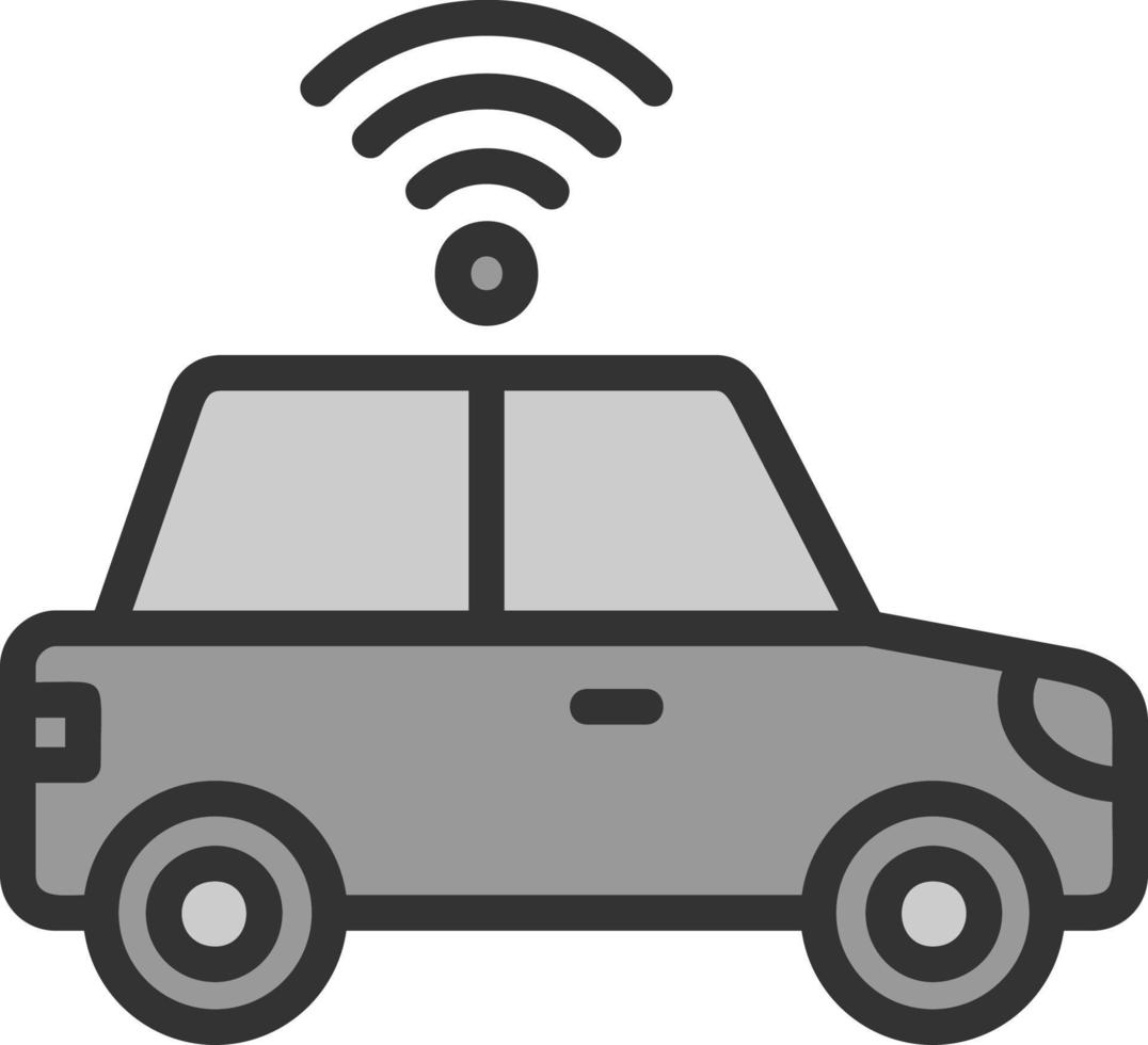 Driverless Car Vector Icon Design
