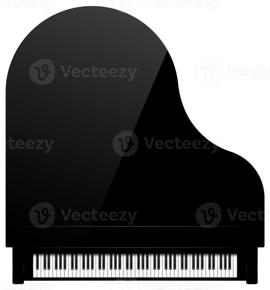 Top view of Acoustic piano png