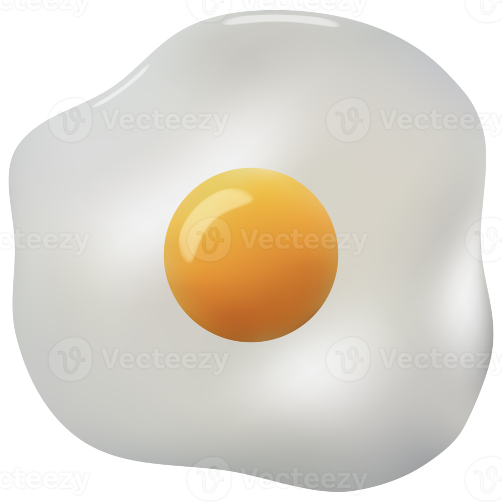 Fried Egg top view png