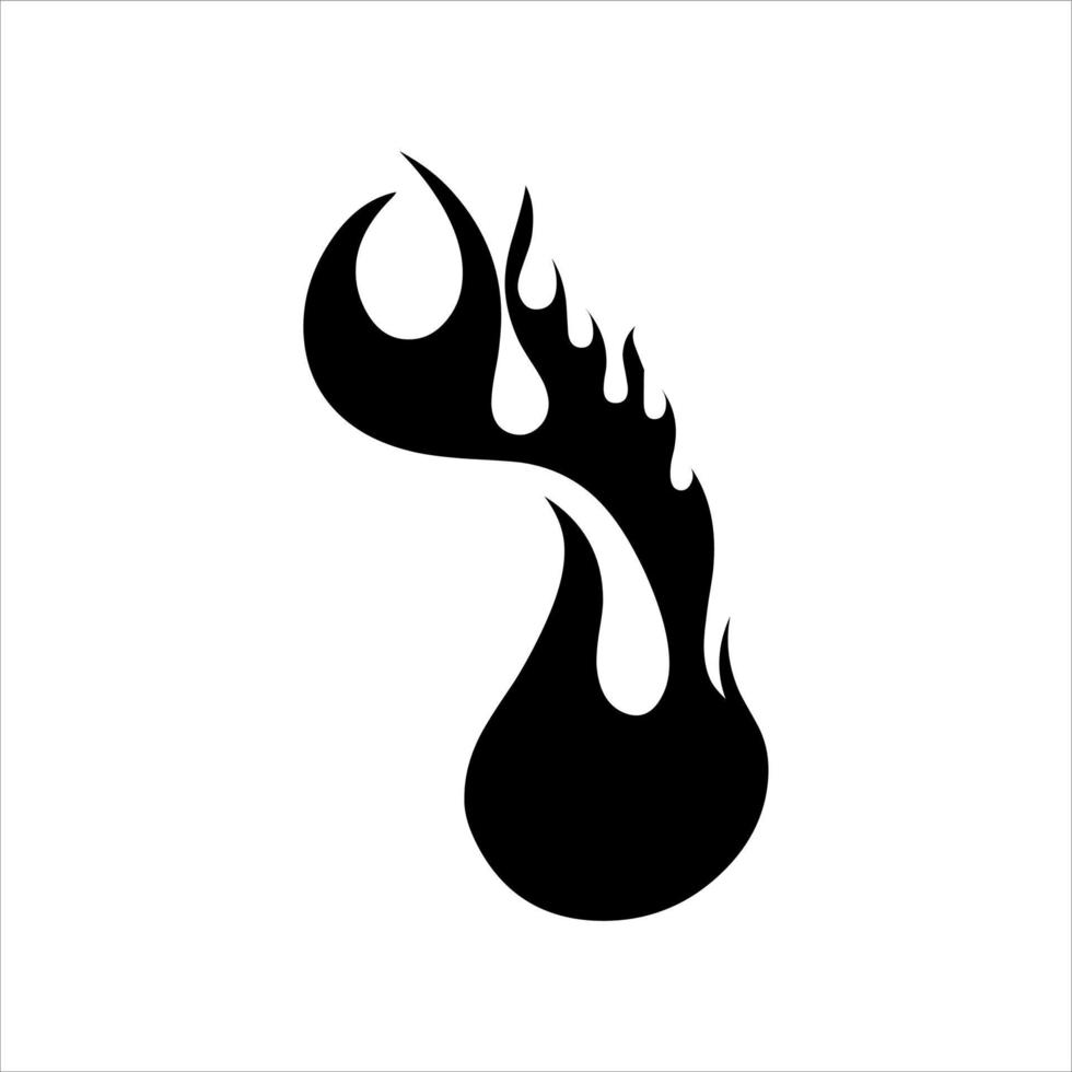 fire set logo. vector set of fire silhouettes with various shapes of burning coals. fire vector pack