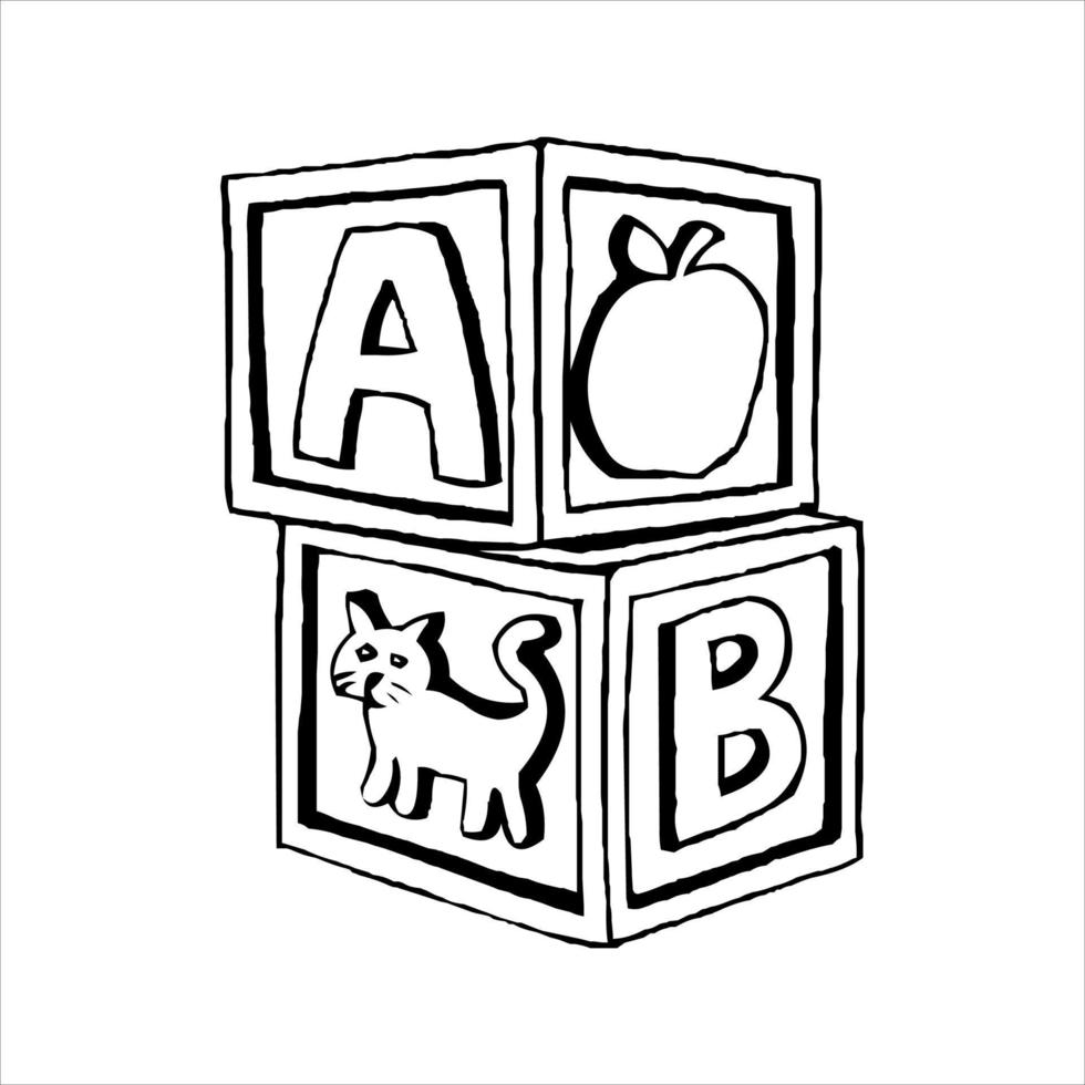 sketch drawing. sketch drawings for children to learn coloring. detailed line art shapes make it easy for children to learn to draw and color blank fields. vector