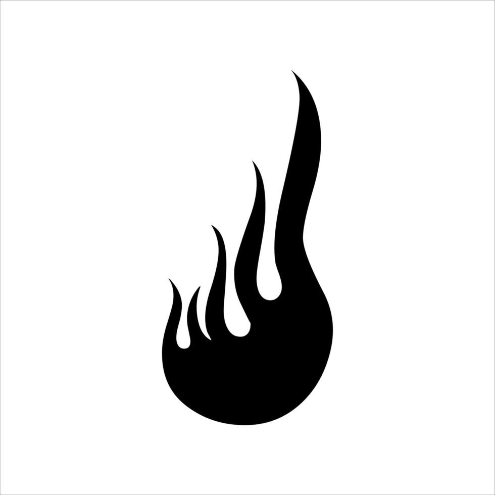 fire set logo. vector set of fire silhouettes with various shapes of burning coals. fire vector pack