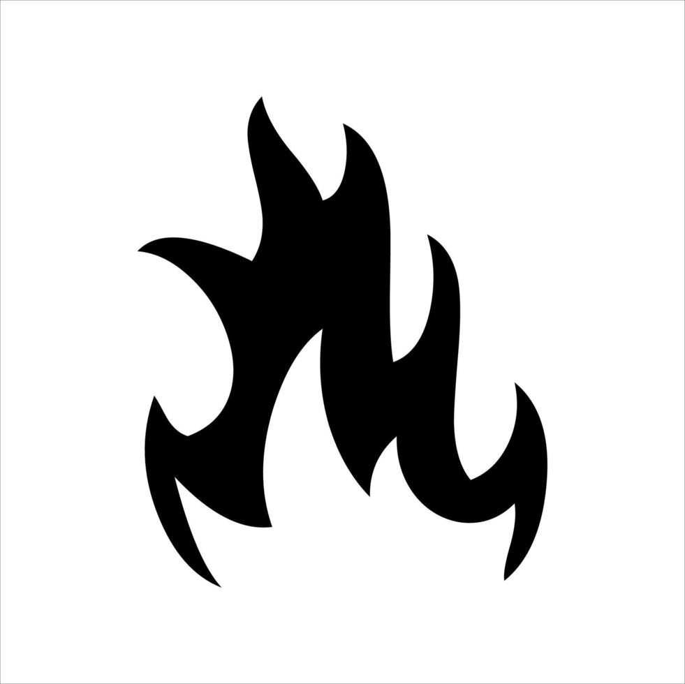 fire set logo. vector set of fire silhouettes with various shapes of burning coals. fire vector pack