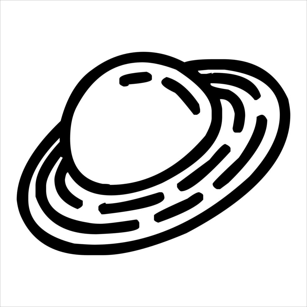 planet silhouette line art. black and white planet vector isolated on white background. vector alien planets.saturn, uranus, neptune, jupiter, mercury. solar system. astronomy