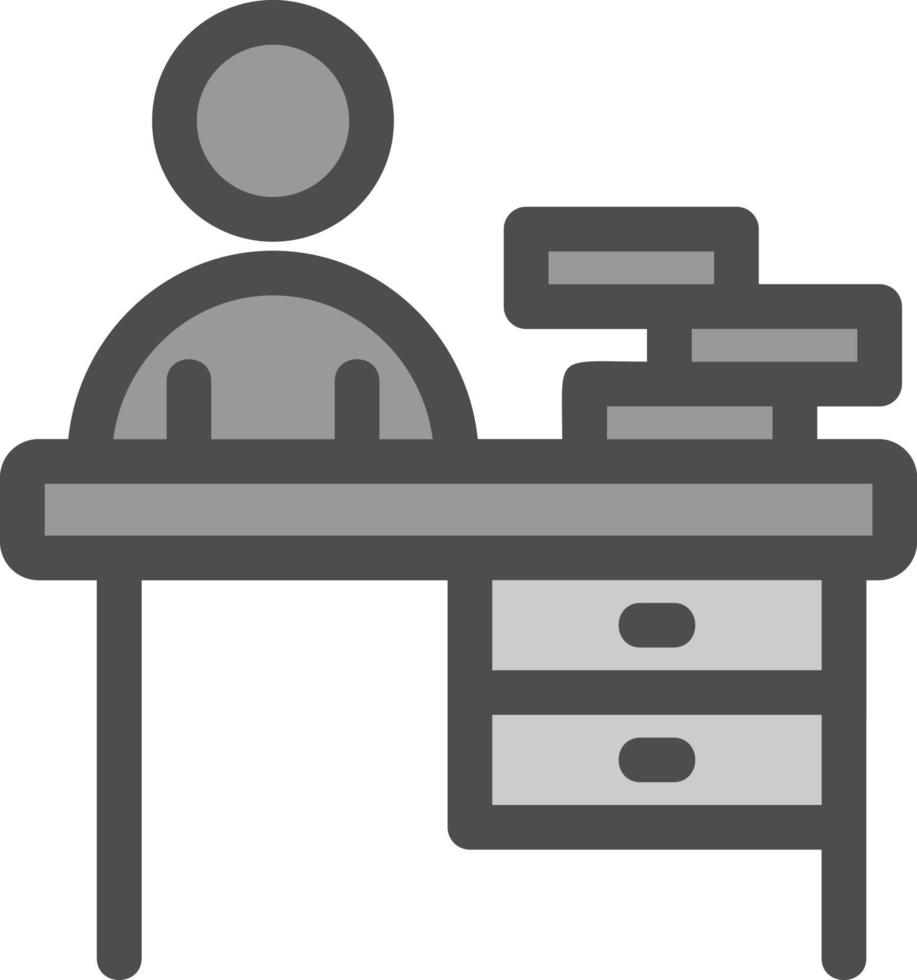 Office Desk Vector Icon Design