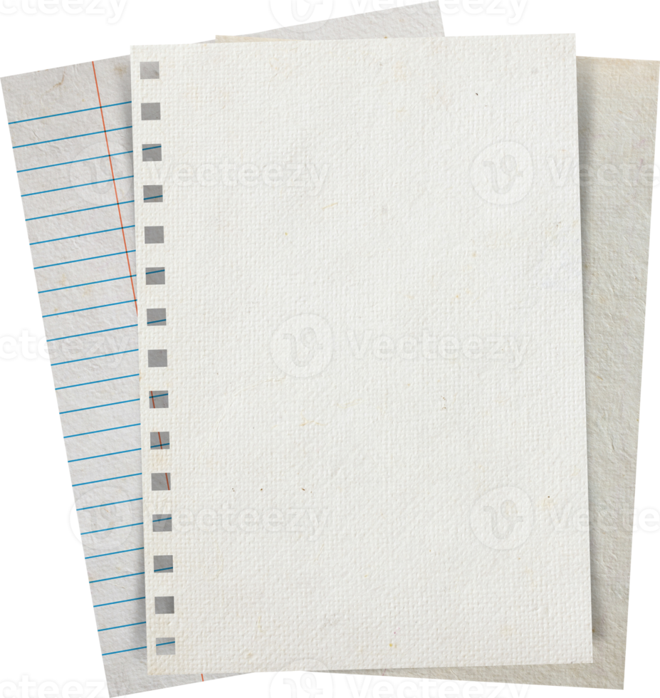 Old paper stack png