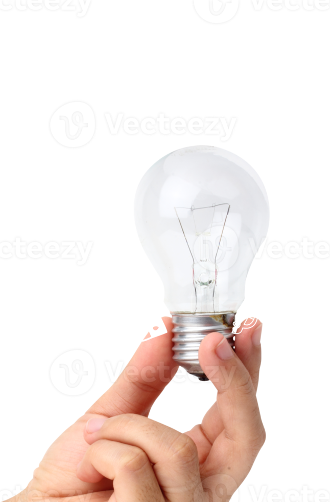 Light bulb idea in hand png