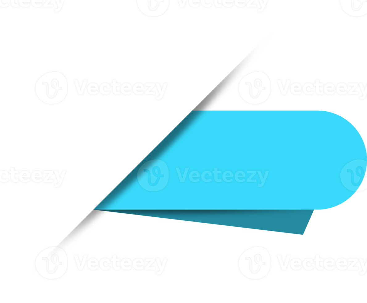 Free Blue paper tag label ripped torn cut edges isolated background