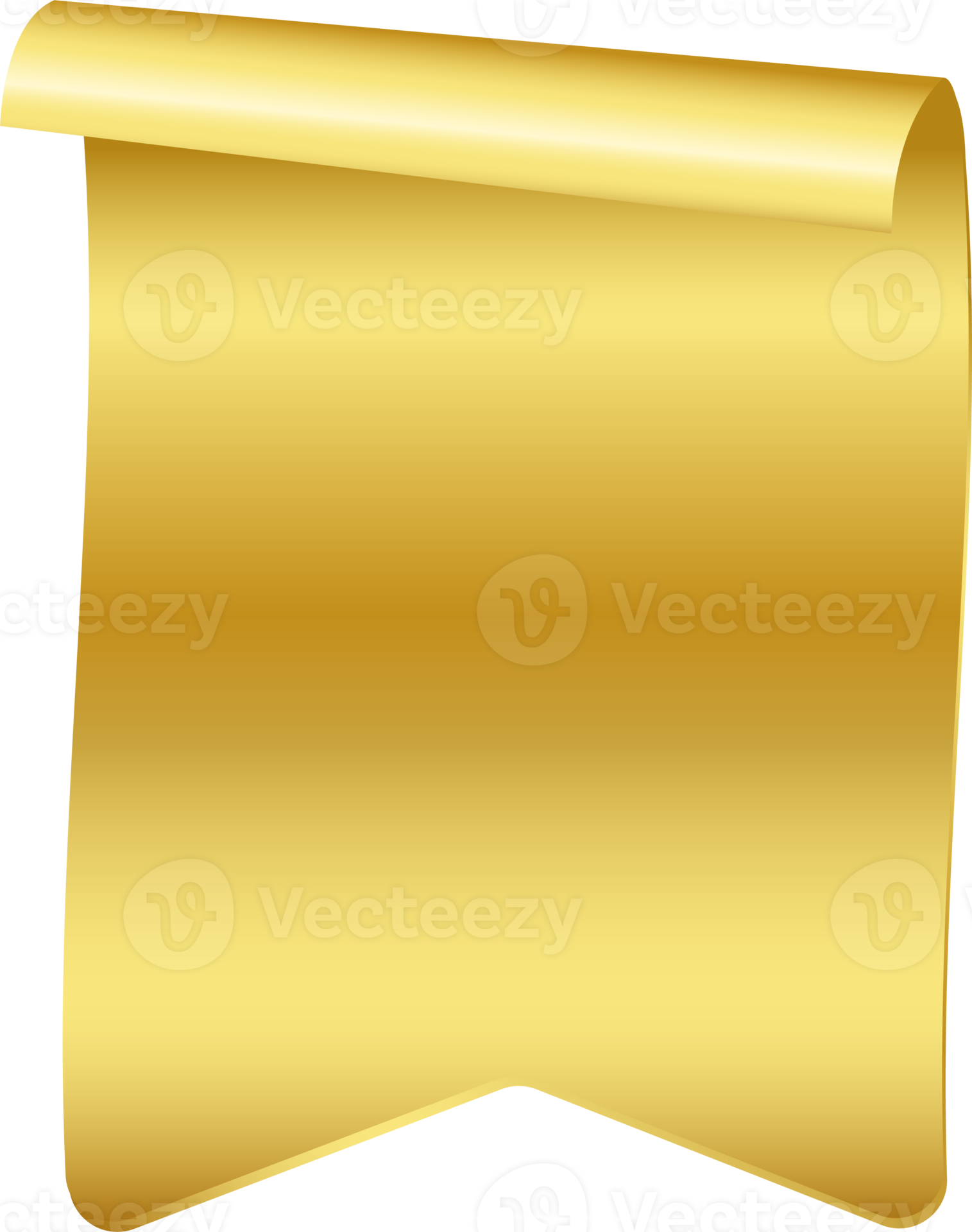 Gold ribbon banner tag label design, isolated background 16622542 PNG