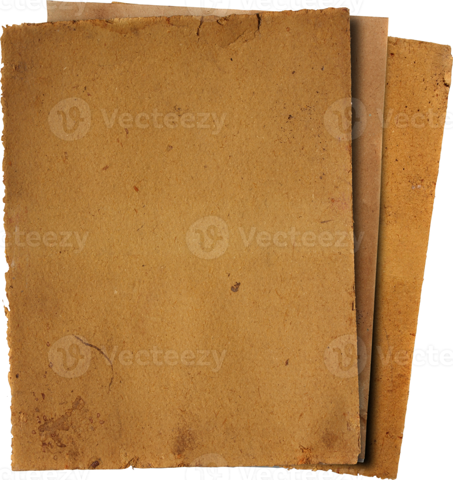 Old paper stack png