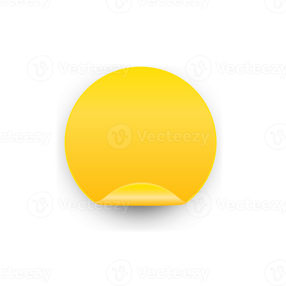 Yellow paper tag label ripped torn cut edges isolated background png