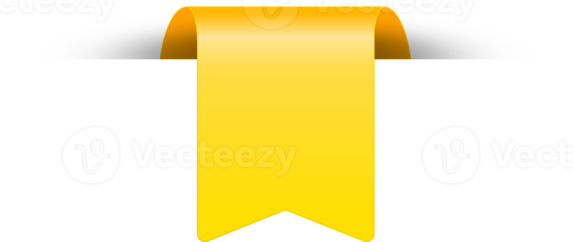 Étiquette d'étiquette en papier jaune déchiré bords coupés déchirés fond isolé png