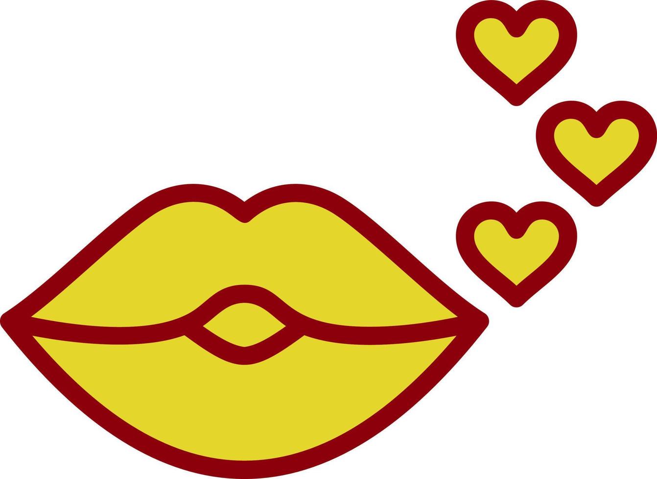 diseño de icono de vector de beso