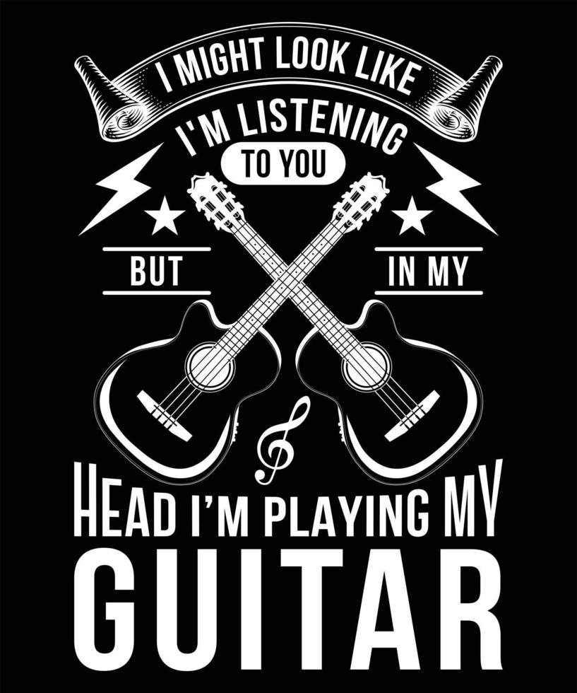 I MIGHT LOOK LIKE IM LISTENING TO TO YOU TSHIRT DESIGN vector