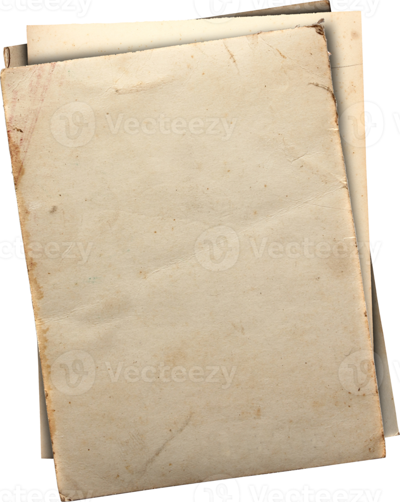 Old paper stack png