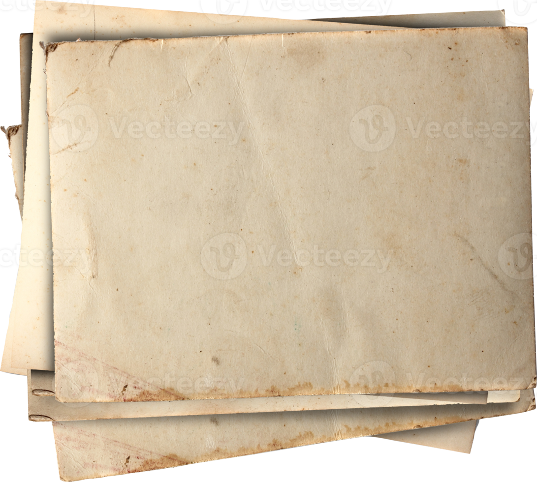 Old paper stack png