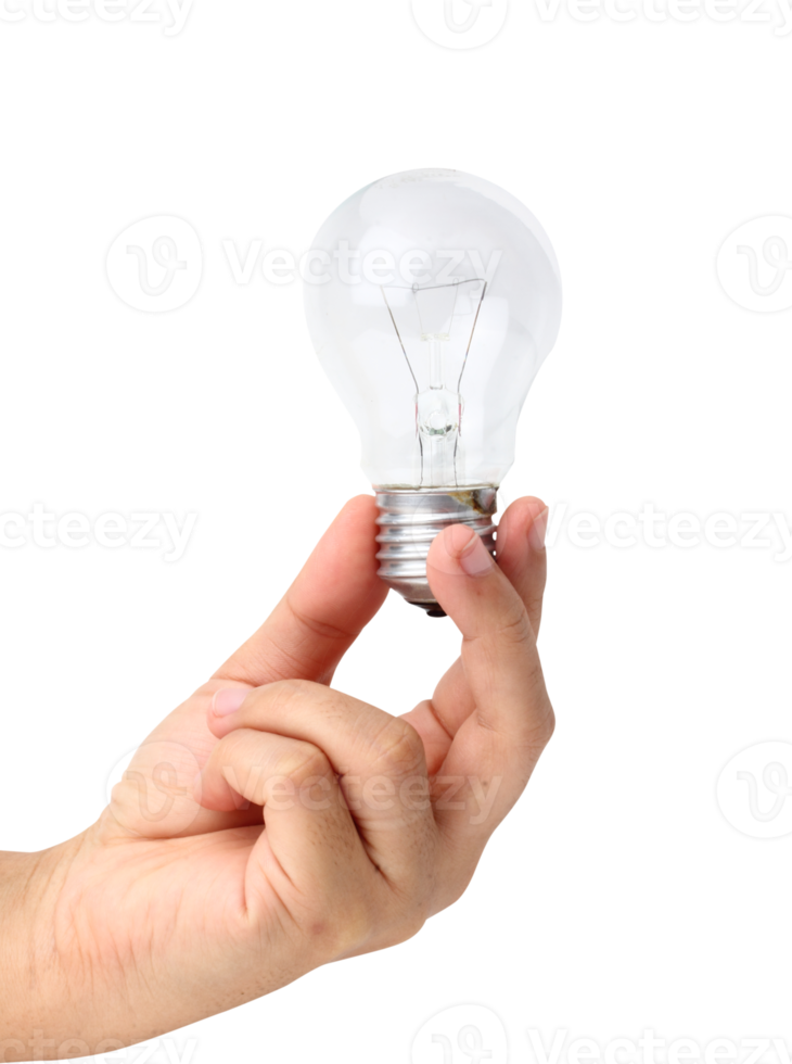 Light bulb idea in hand png