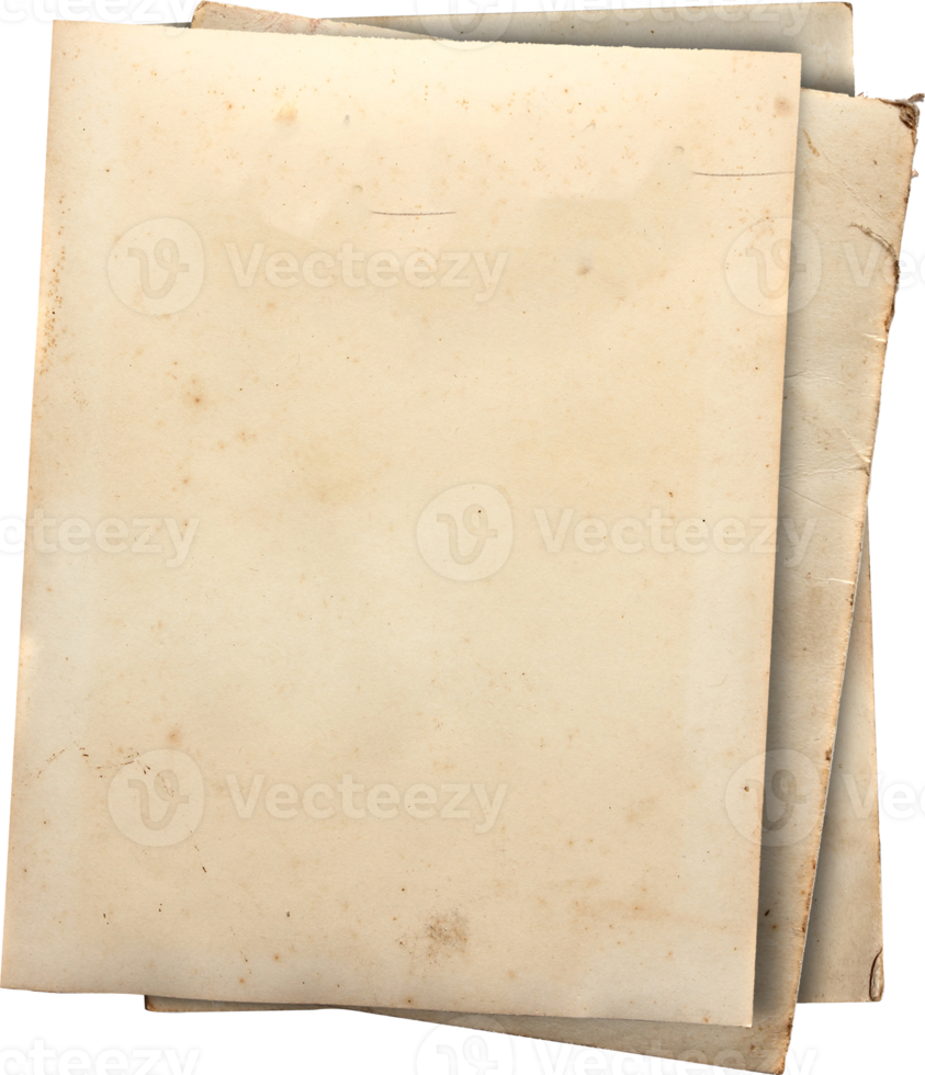 Old paper stack png