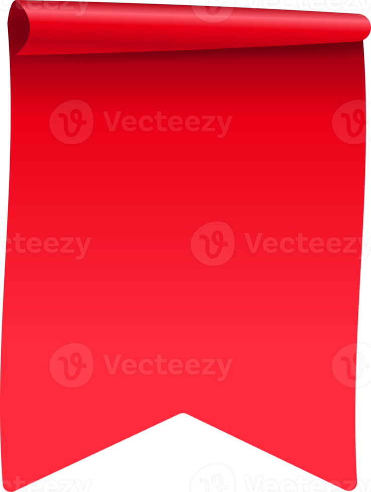 Red paper tag label isolated background png