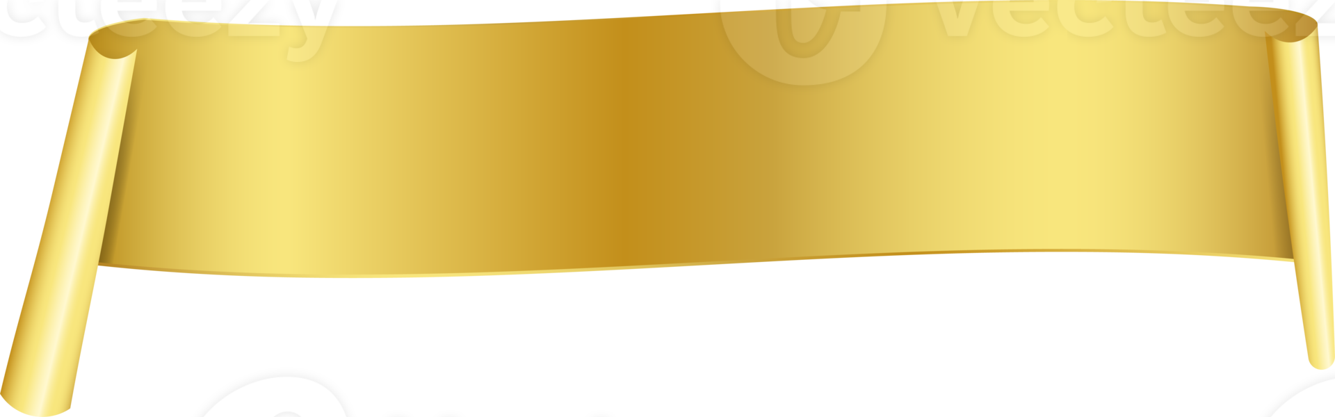 conception d'étiquettes de bannière de ruban d'or, arrière-plan isolé png