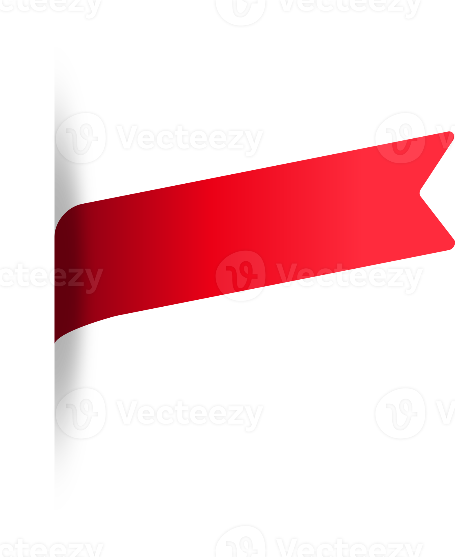 Red paper tag label ripped torn cut edges isolated background 16622851 PNG