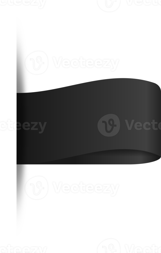 etiqueta de papel negro etiqueta rasgada bordes cortados fondo aislado png