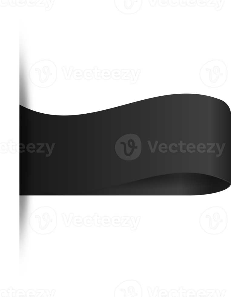 etiqueta de papel negro etiqueta rasgada bordes cortados fondo aislado png