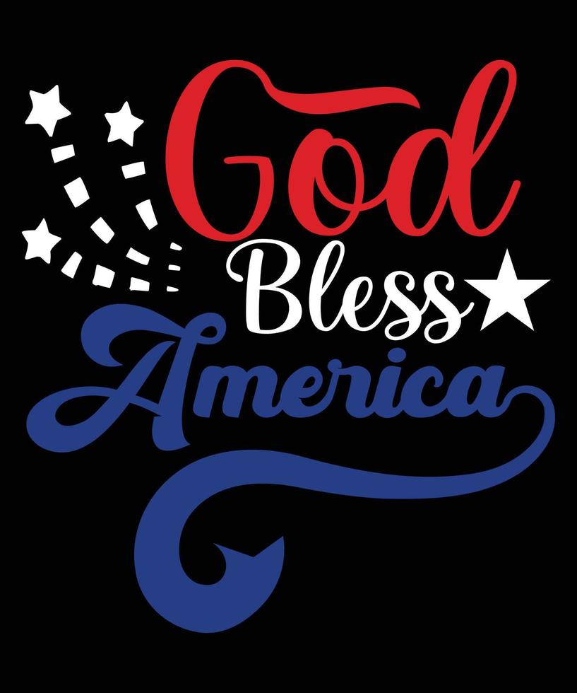 GOD BLESS AMERICA TSHIRT DESIGN vector