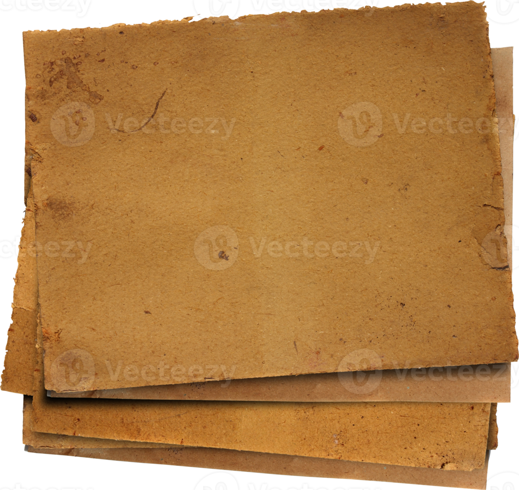 Old paper stack png