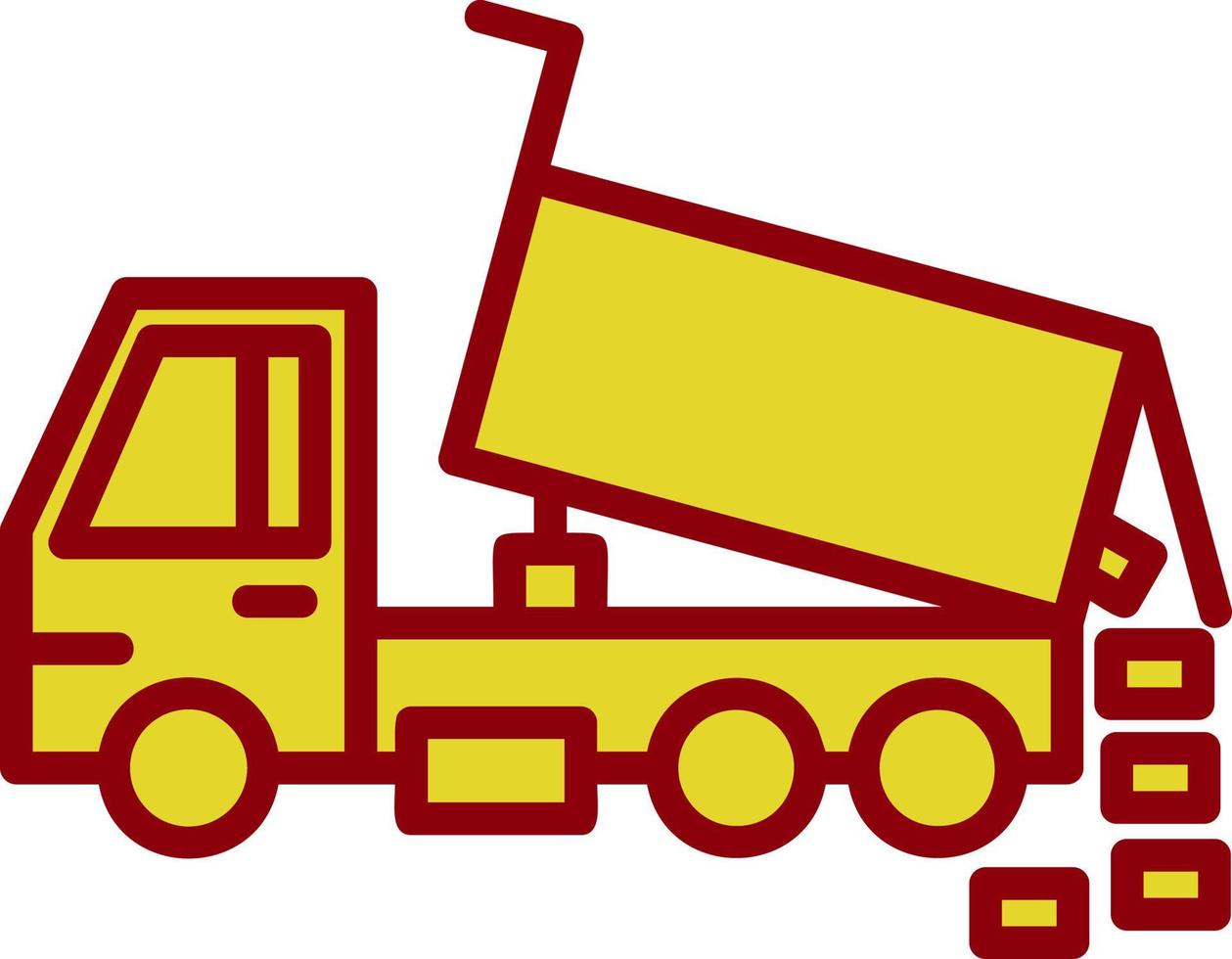 Dumper Truck Vector Icon Design