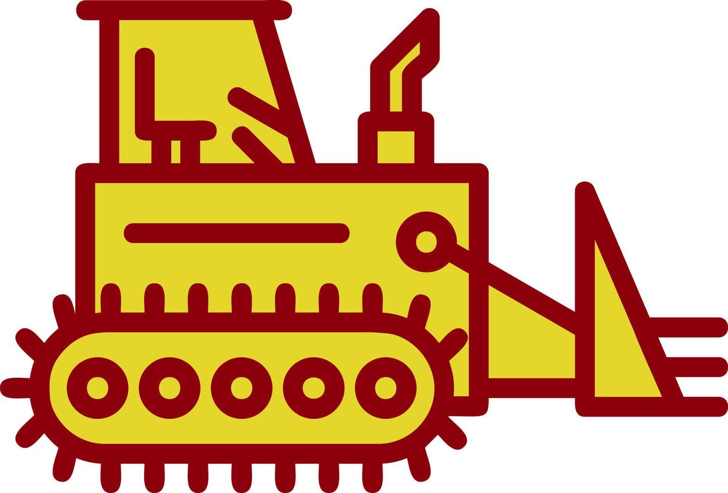 Bulldozer Vector Icon Design