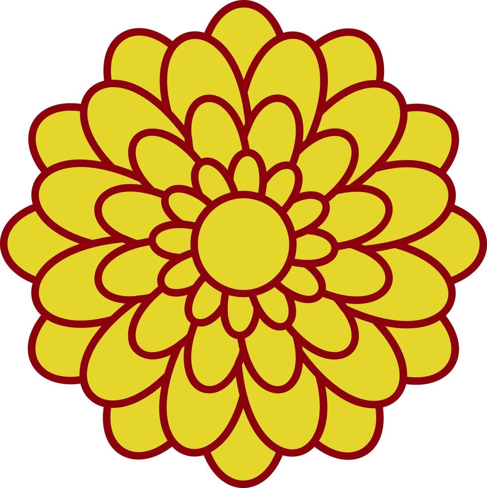 Chrysanthemum Vector Icon Design