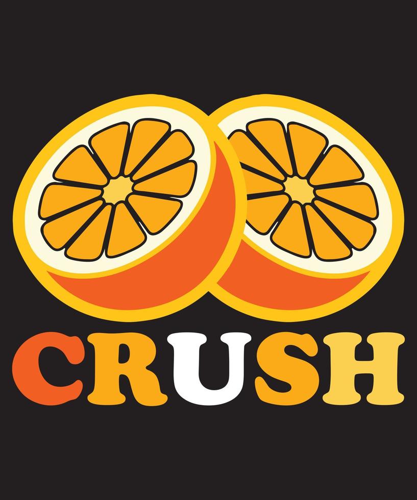 CRUSH LEMON TSHIRT DESIGN vector