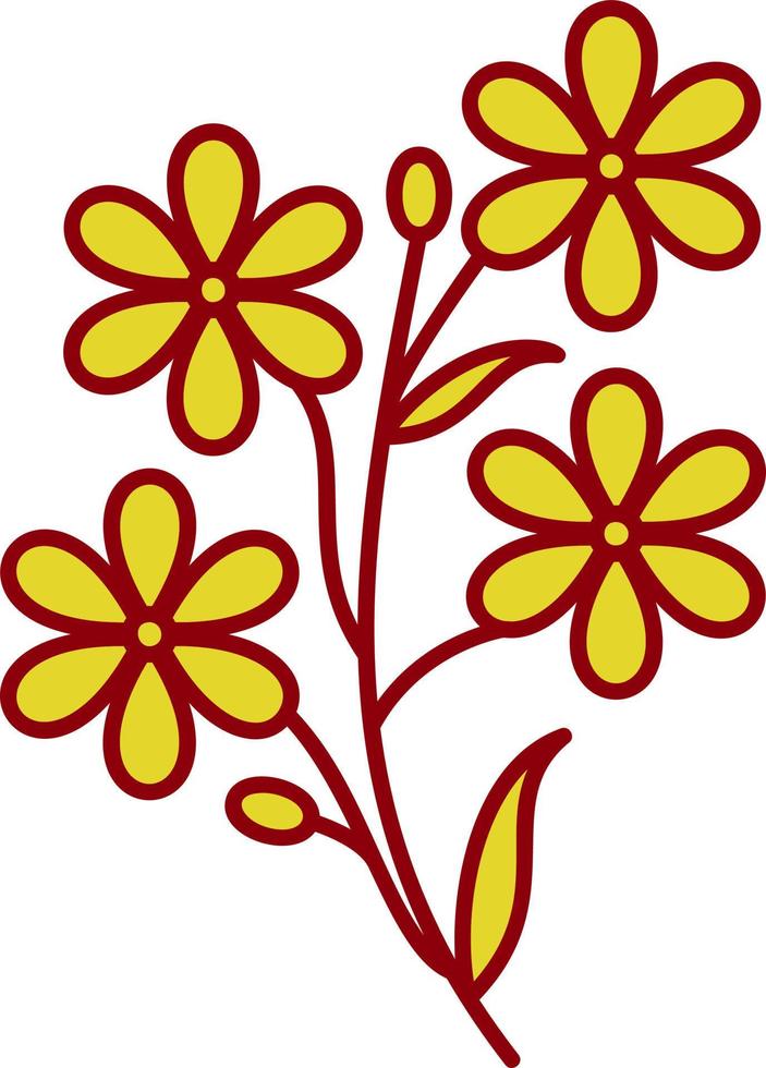 Alpine Forget Me Not Vector Icon Design