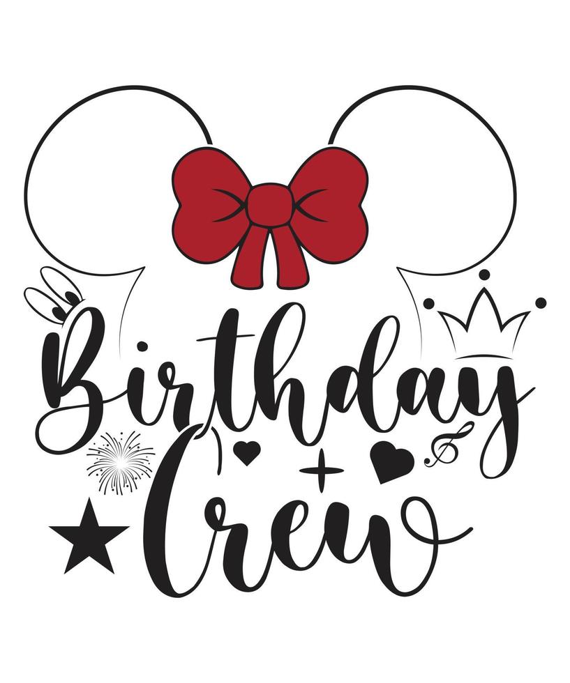 BIRTHDAY GIRL TSHIRT DESIGN vector