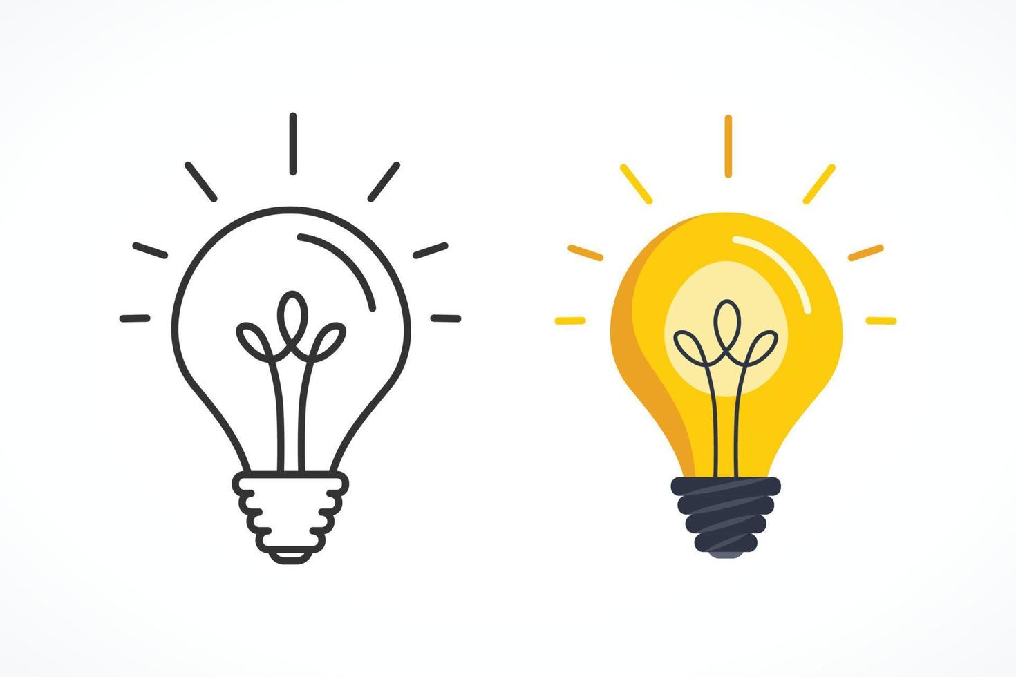 Light bulb icon vector