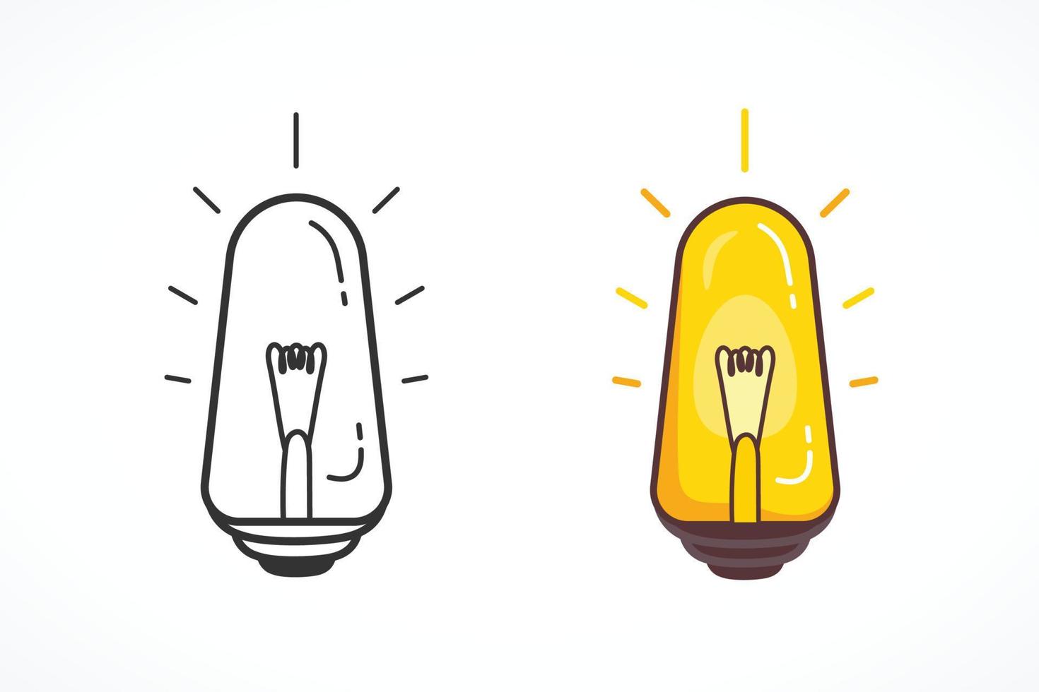 Light bulb idea lamp icon vector