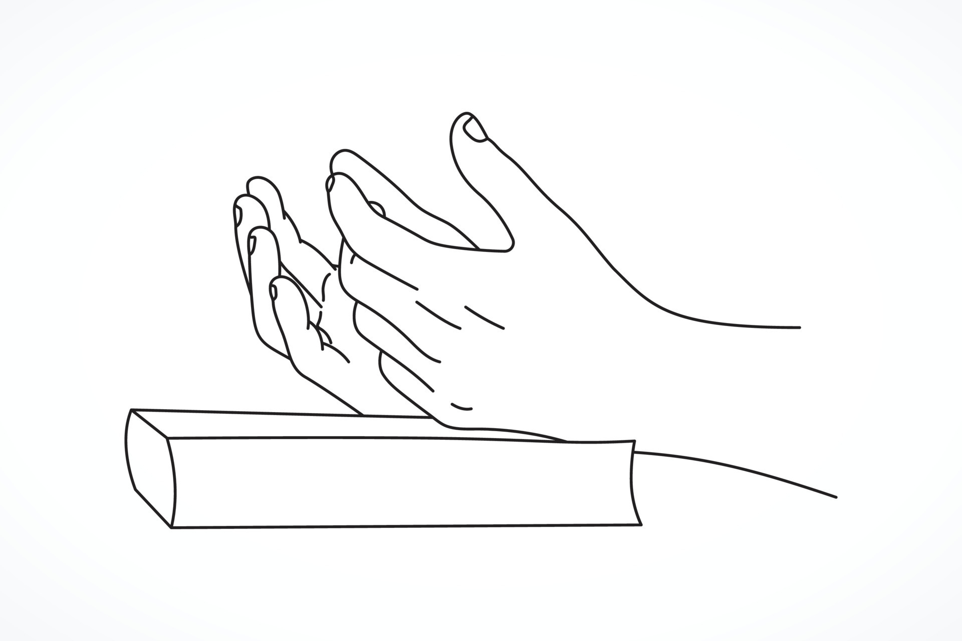 Line Drawing of Prayer Hand 16623240 Vector Art at Vecteezy