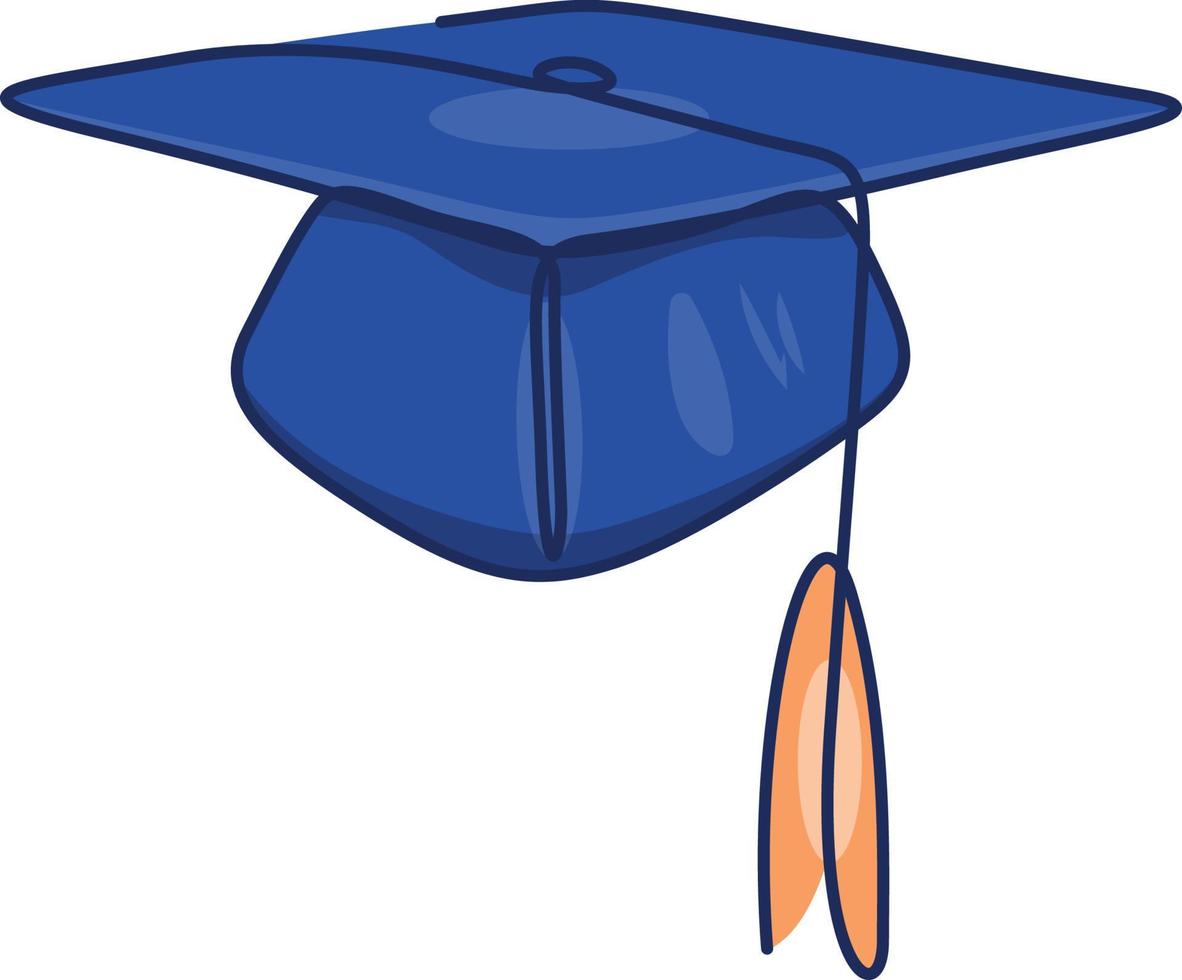 Graduation Cap Flat Illustration vector