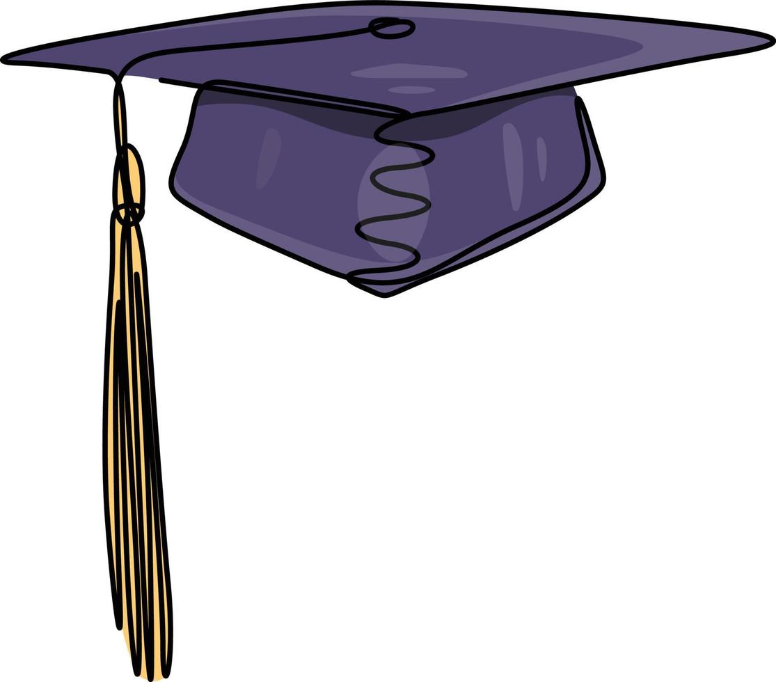 ilustración vectorial de un gorro de graduación vector