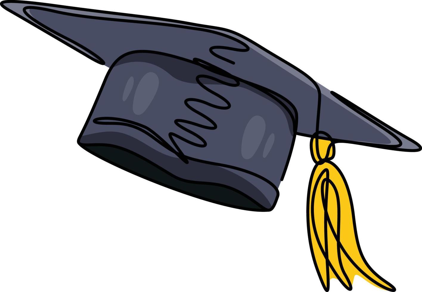 imágenes prediseñadas de gorro de graduación vector