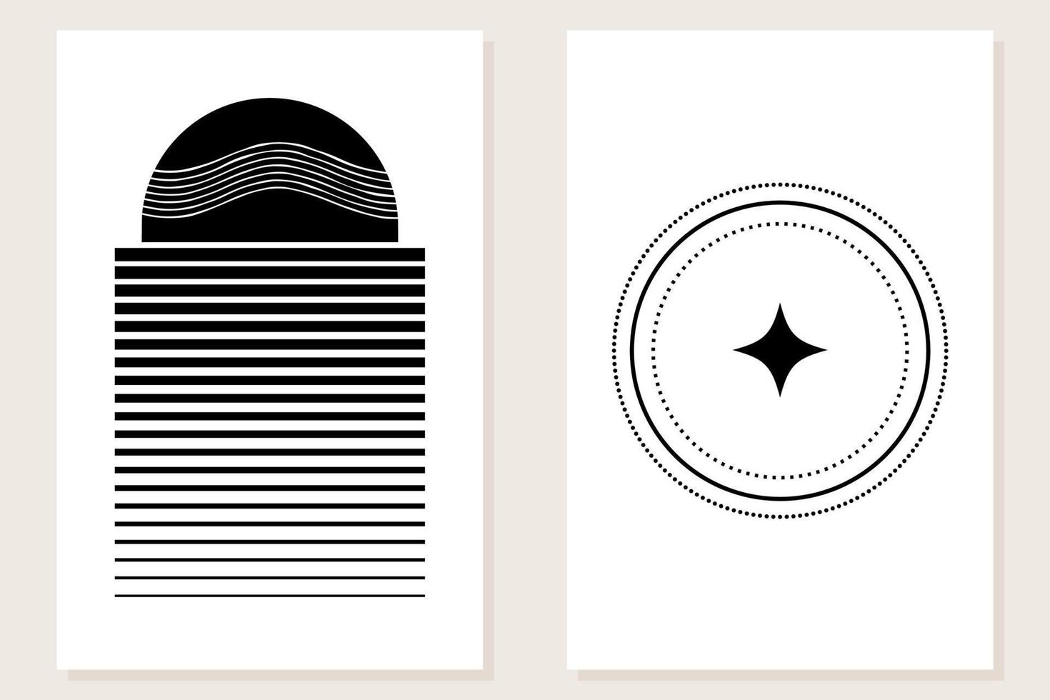 Abstract Minimalist Black and White Monochrome Wallpaper Poster Pattern