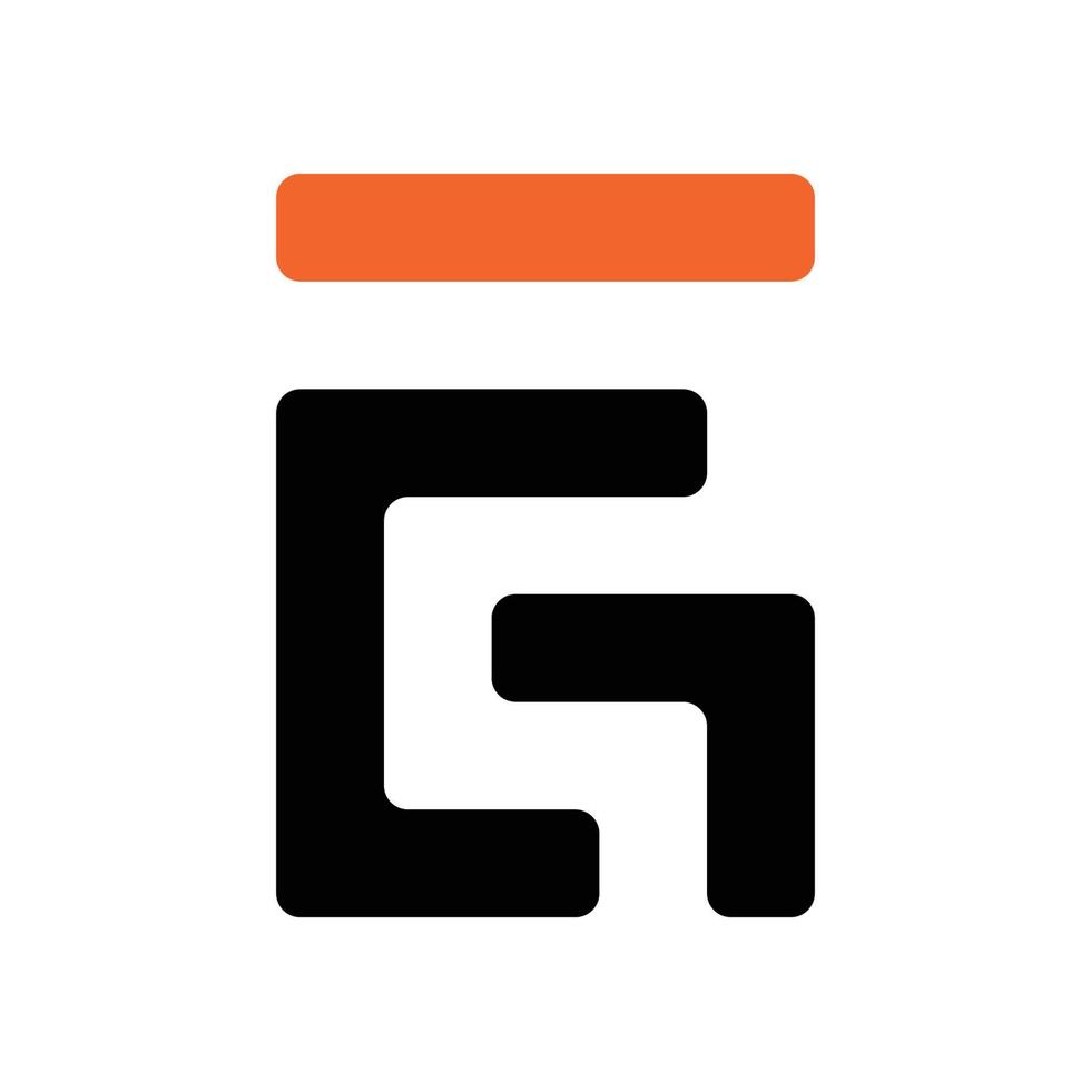 Corporativo moderno, letra negra inicial abstracta 'flg' logo icono plantilla de diseño vectorial elemento de logotipo, formas de cuadrícula simple logotipo en letra 'flg', vector, gráfico vector