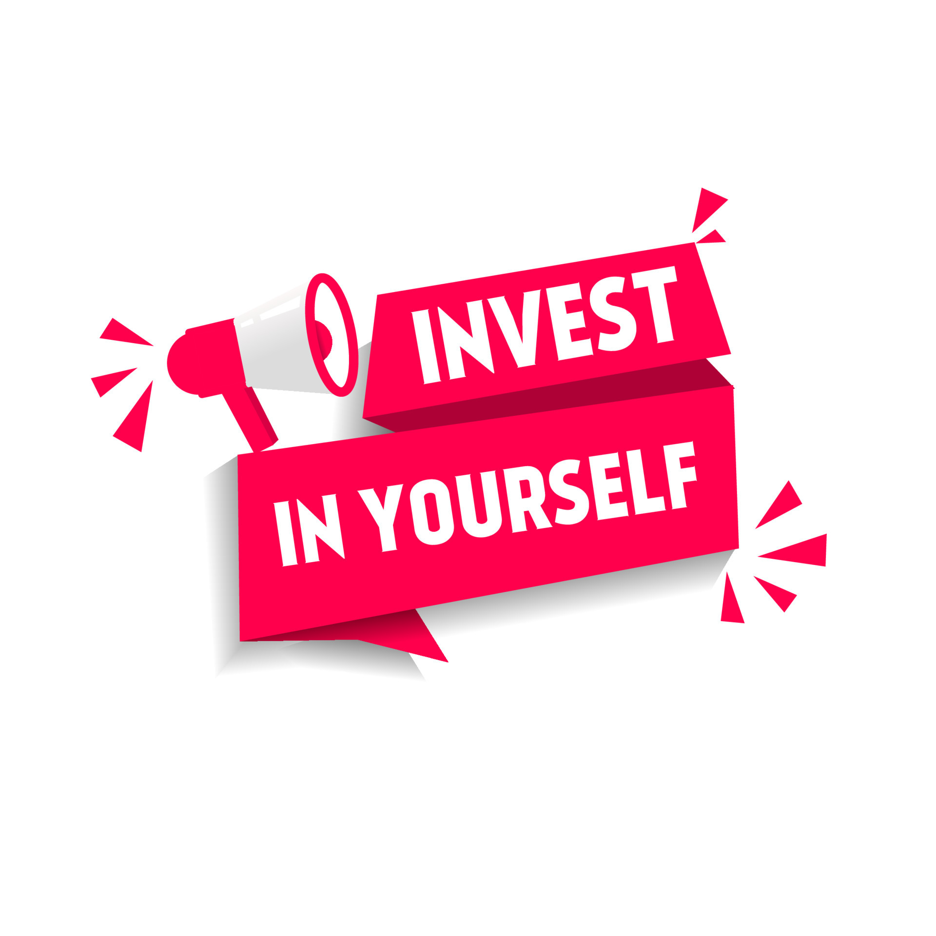 invest in yourself banner icon design. Flat style vector. 16623320