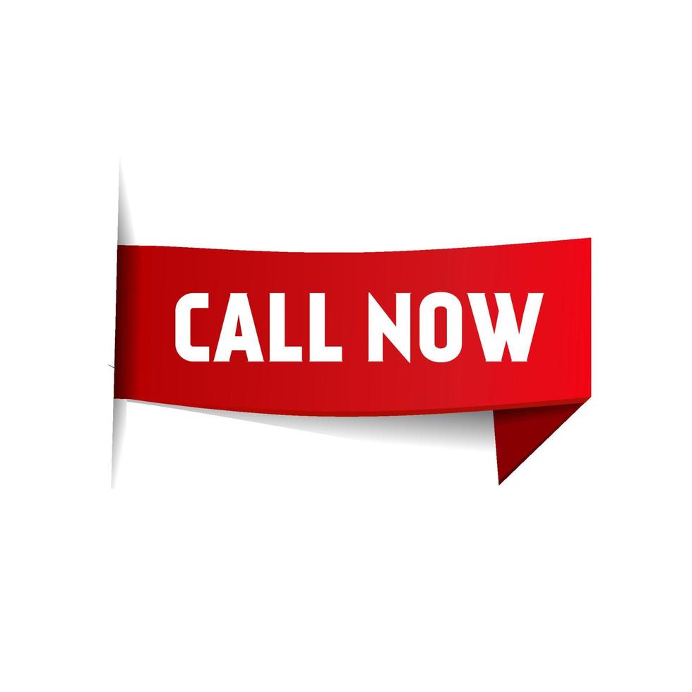 Call now red label icon design. vector illustration.