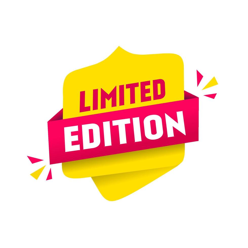 Vector illustration limited edition banner. flat design.