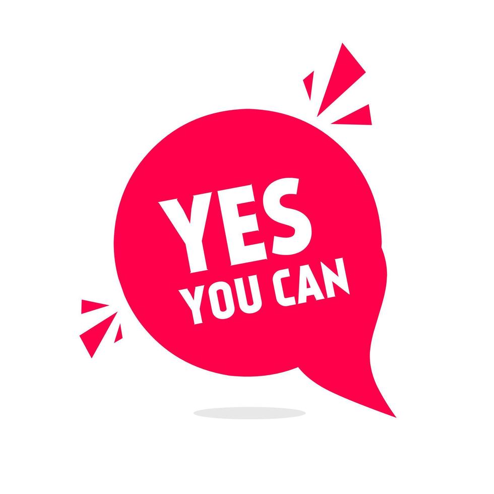 Yes you can motivational text message. Flat style banner template. vector