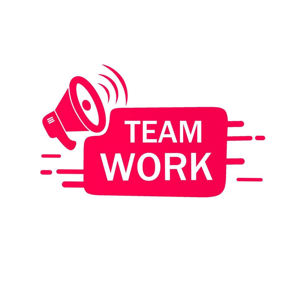 Teamwork concept. Banner template icon design. vector